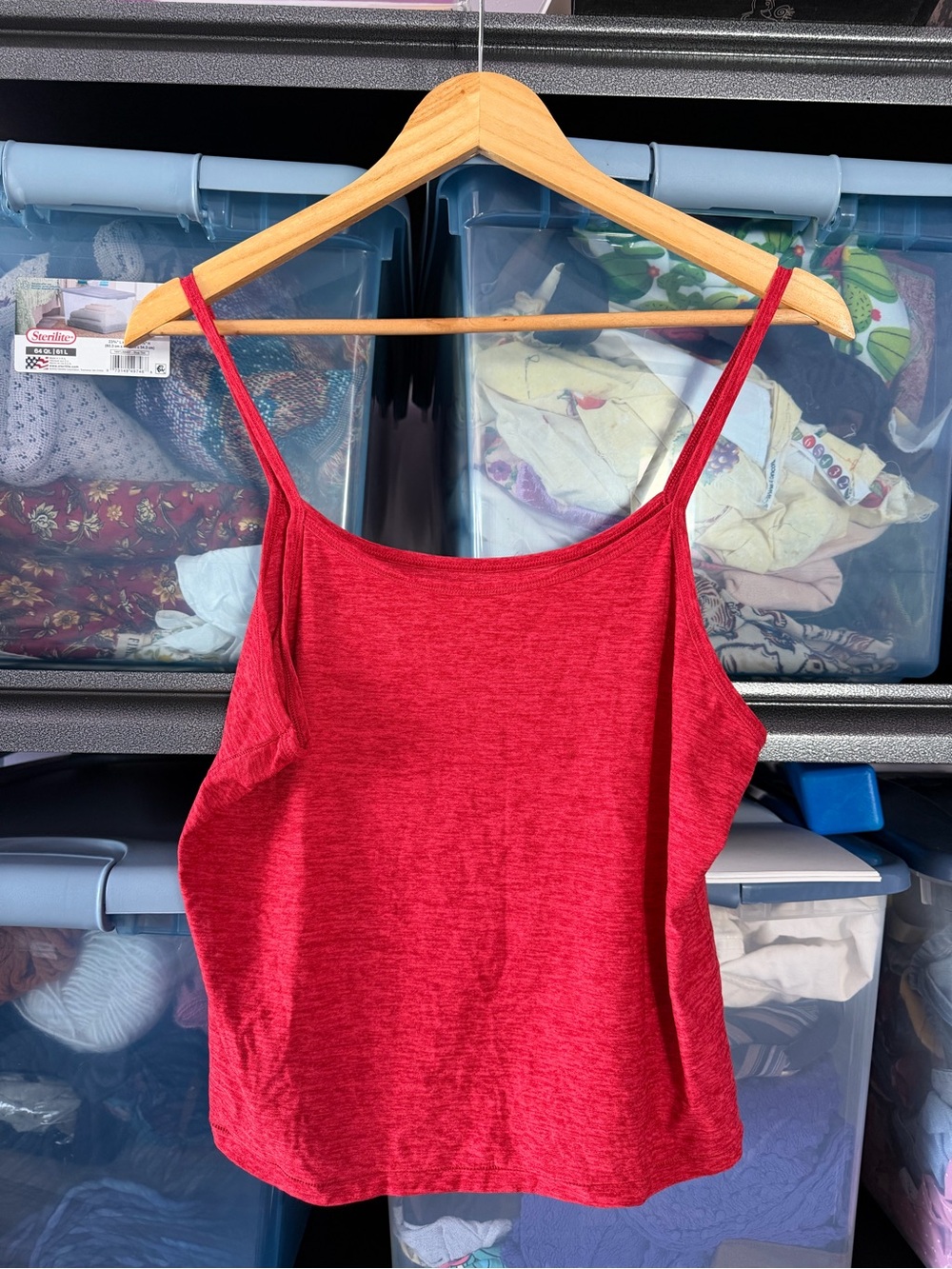 outdoor voices Cloudknit Cami red Women's Spaghetti Strap Tank Top XXL